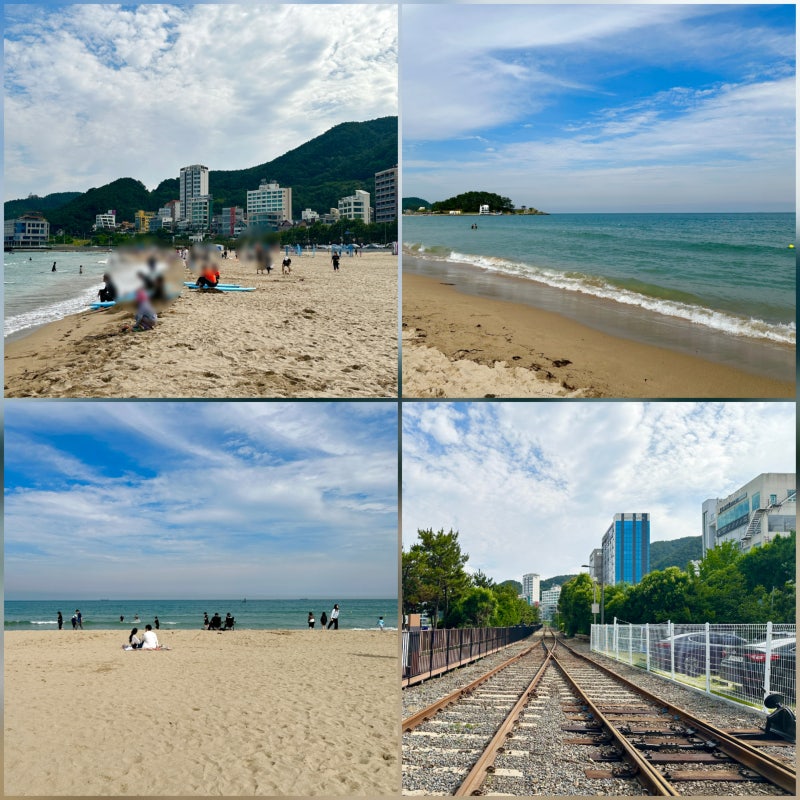 부산 송정해수욕장 샤워장 물품보관함 파라솔 서핑 부산여름휴가