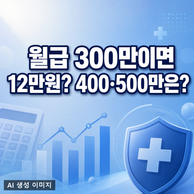 2026년 건강보험료 계산 방법 월급 300만·400만·500만원 본인부담액