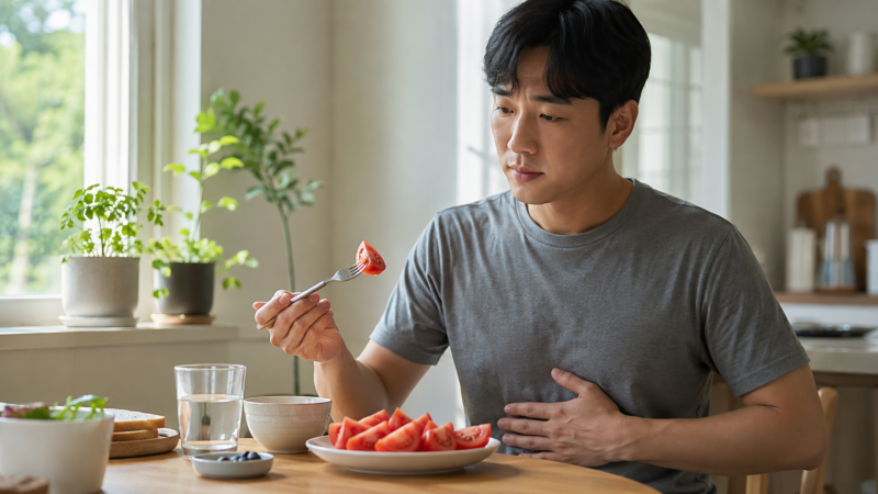공복 토마토 효능, 위염·변비와 주스 부작용 정리