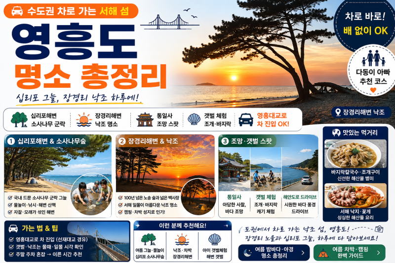 영흥도 완전정복 2026｜십리포·장경리해변·소사나무숲 상세 가이드