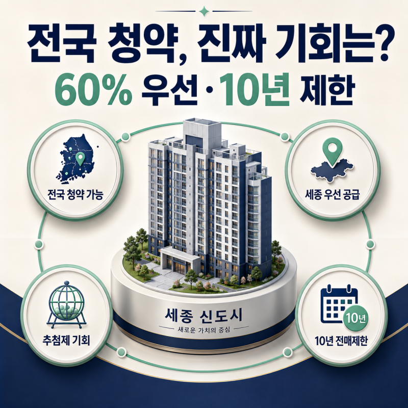 세종 우미린 센터파크 청약 일정·분양가, 전국 40%와 추첨 60% 계산