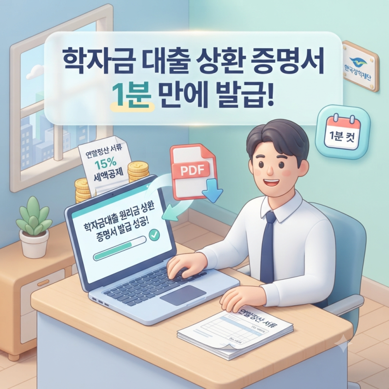 학자금 대출 상환 증명서 발급 방법과 한국장학재단 온라인 출력, 연말정산 서류 1분 만에 저....