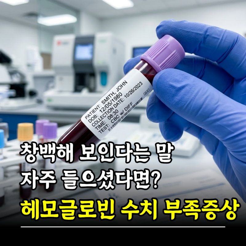 "창백해 보인다는 말 자주 들으셨다면?" 헤모글로빈 수치 정상범위, 부족 증상