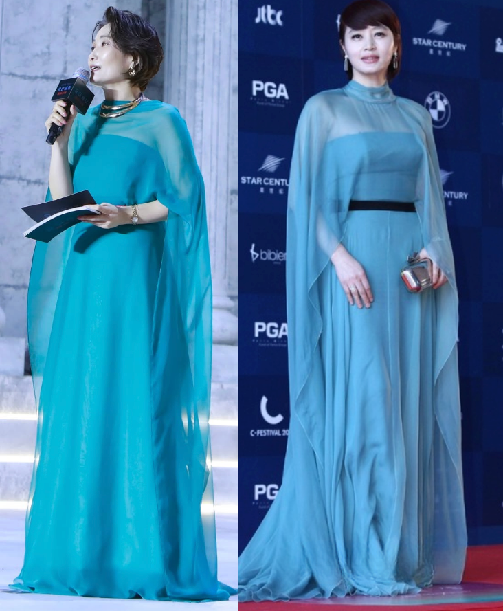 Celebrity Fashion That Beat Kim Hye-soo While Wearing the Same Dress