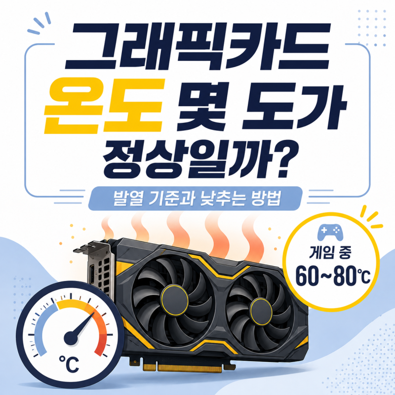 그래픽카드 온도 몇 도가 정상일까? 발열 기준과 낮추는 방법