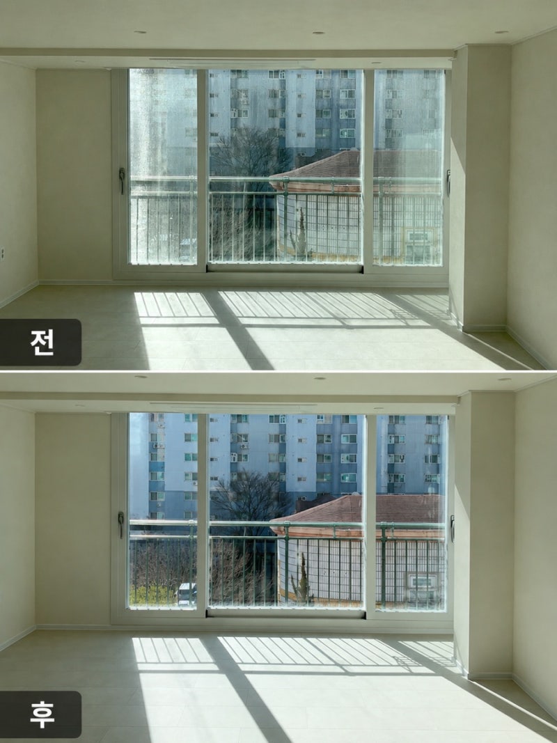 대전 그린타운 아파트 유리창 청소 후기｜입주 전 꼭 해야 하는 이유, 집이 달라졌습니다