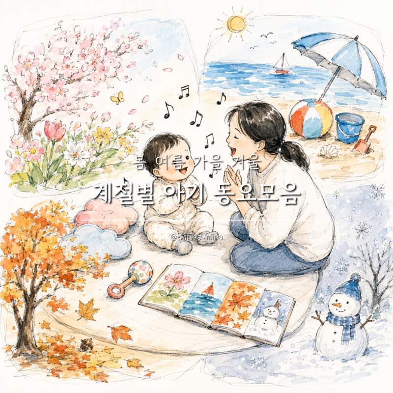 봄동요 여름 가을동요 겨울 계절별 아기 동요모음