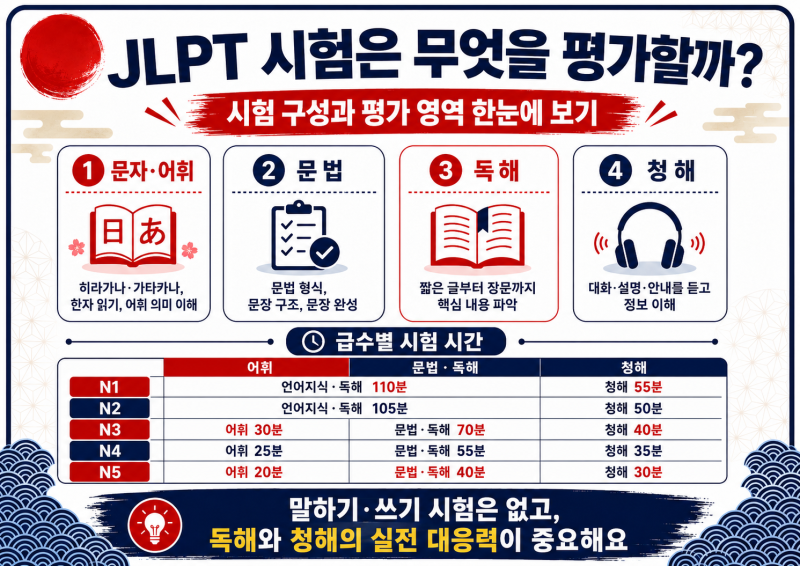 JLPT 급수별 공부법 총정리｜N5부터 N1까지 합격 전략