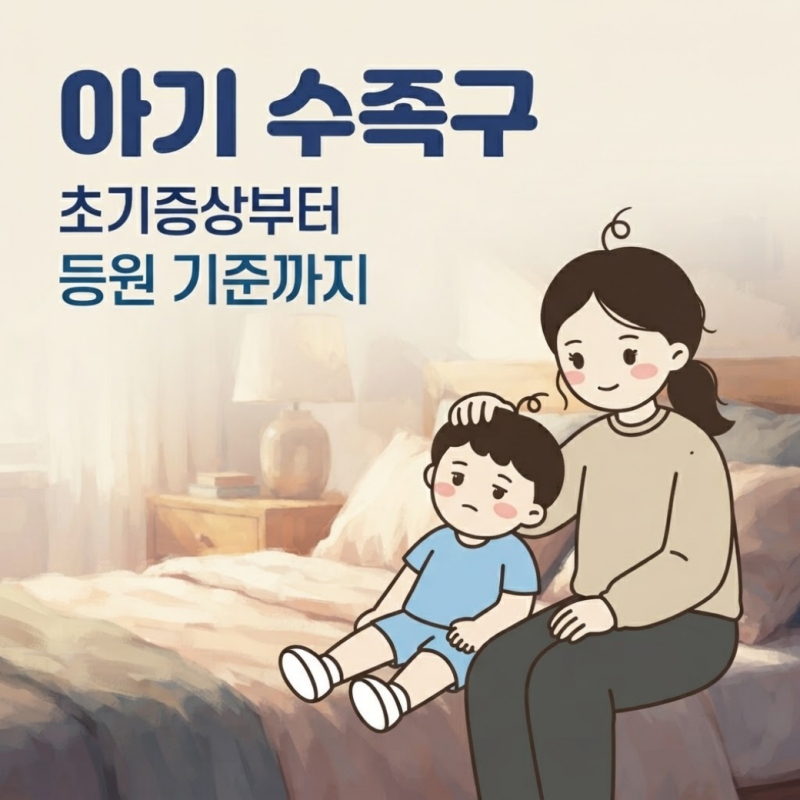 수족구 초기증상 잠복기 격리기간 어린이집 등원 기준