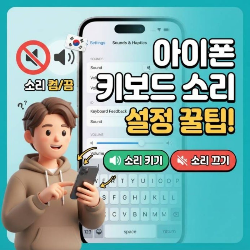 아이폰 키보드 소리 안남 설정 키우기 및 끄기 완벽 가이드