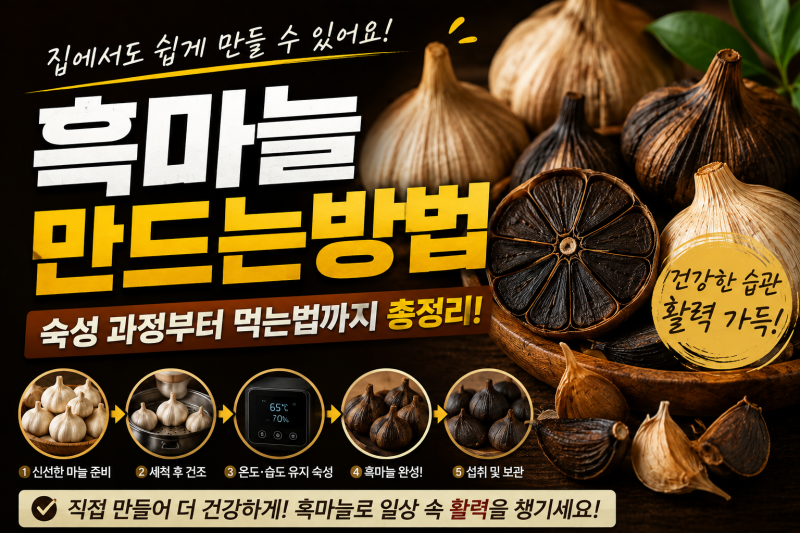 흑마늘만드는방법 집에서도 가능한 숙성 과정과 먹는법 총정리