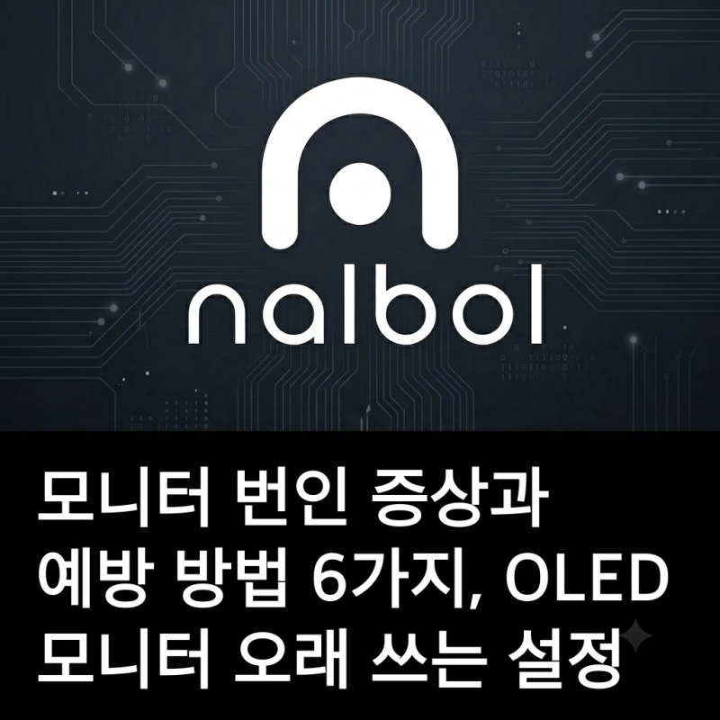 모니터 번인 증상과 예방 방법 6가지, OLED 모니터 오래 쓰는 설정