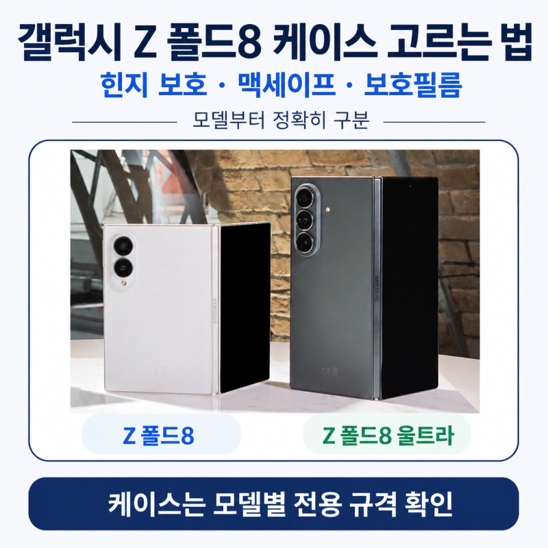 갤럭시 Z 폴드8 케이스 고르는 법｜힌지 보호·맥세이프·보호필름 구매 전 확인할 8가지