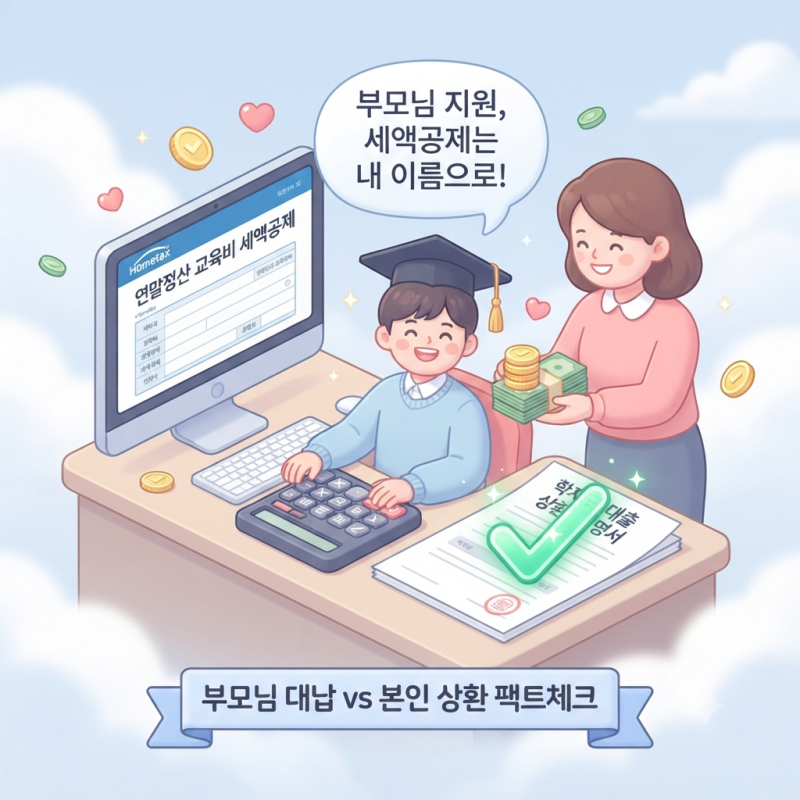 부모님이 대신 갚아준 학자금 대출도 세액공제 대상에 포함될 수 있는지 팩트체크 (2026년 공....