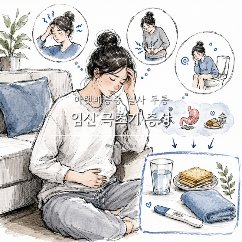 임신극초기증상 아랫배통증 설사 두통 3가지 원인 및 대처법