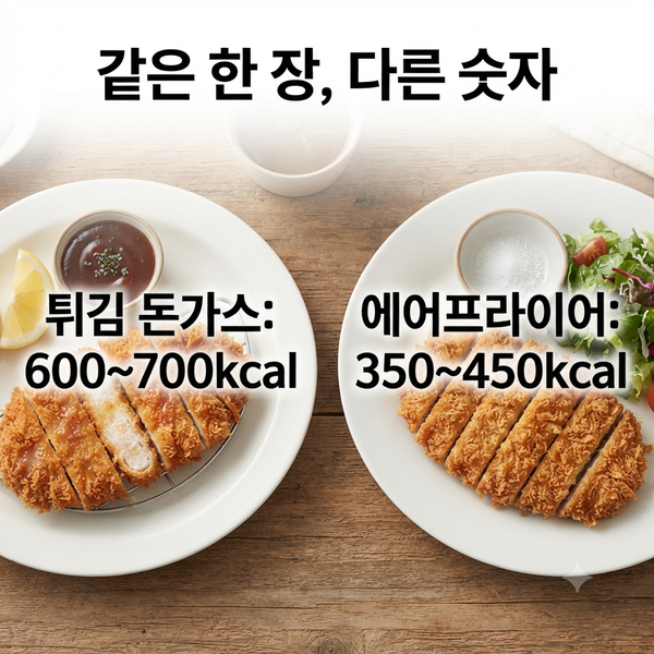 튀기지 않아 건강한 에어프라이어 돈가스, 칼로리 얼마나 줄까?