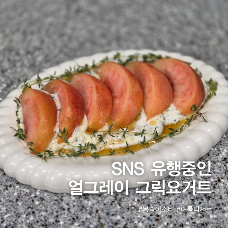 [레시피] 얼그레이 그릭요거트 만들기｜SNS 유행중인 그릭요거트 메이커 없이 만들어 복숭아....