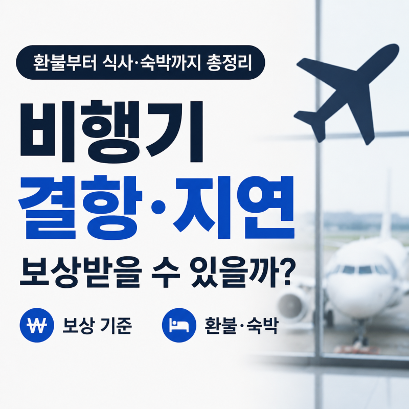 비행기 결항·지연되면 보상받을 수 있을까? 환불부터 식사·숙박까지 총정리