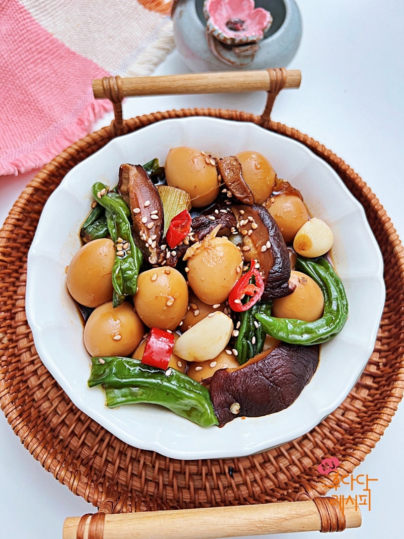 꽈리고추 메추리알장조림 레시피 간장 양념 황금비율