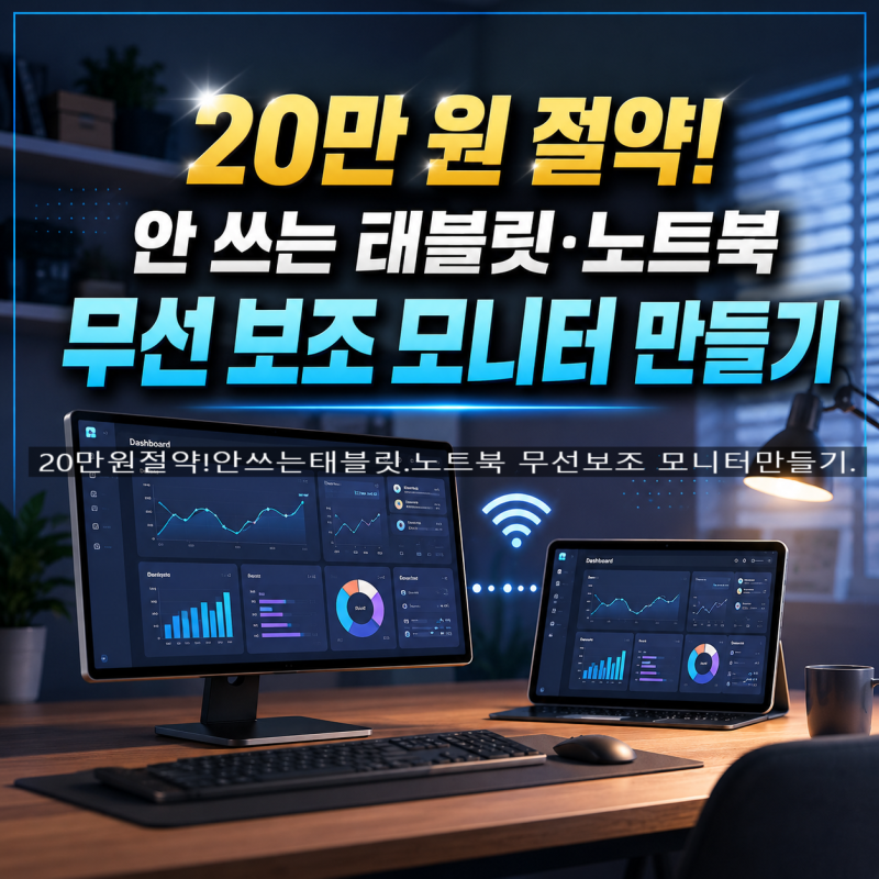 안 쓰는 노트북·태블릿을 '무료 보조 모니터 & 듀얼 디스플레이'로 바꾸는 앱 활용법