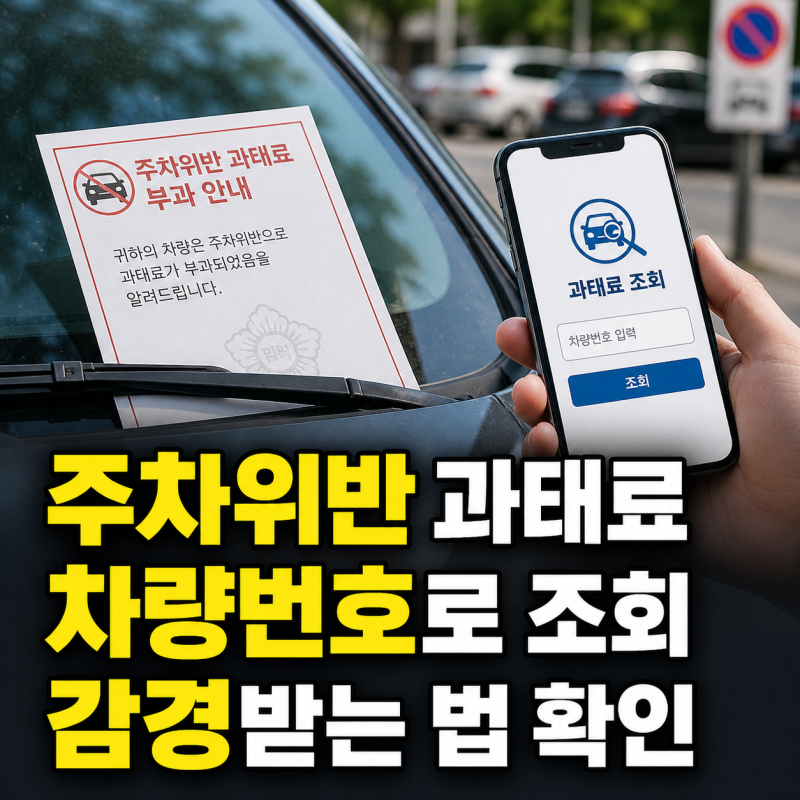 주차위반 과태료 조회방법 차량번호로 확인하고 감경받는 법
