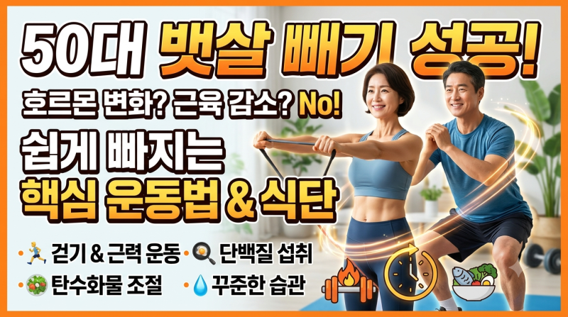 50대 뱃살 빼는 방법｜복부 지방이 쉽게 안 빠지는 이유와 효과적인 운동법