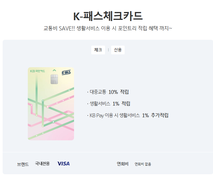 KB국민 K-패스 체크카드 혜택 총정리｜교통 10% 할인·생활 할인·전월실적까지 (2026년 최신)⭐....