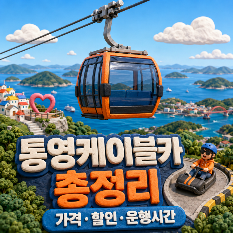 통영케이블카 예매·할인·운행시간 총정리｜가격 소요시간 에어컨 루지 디피랑까지
