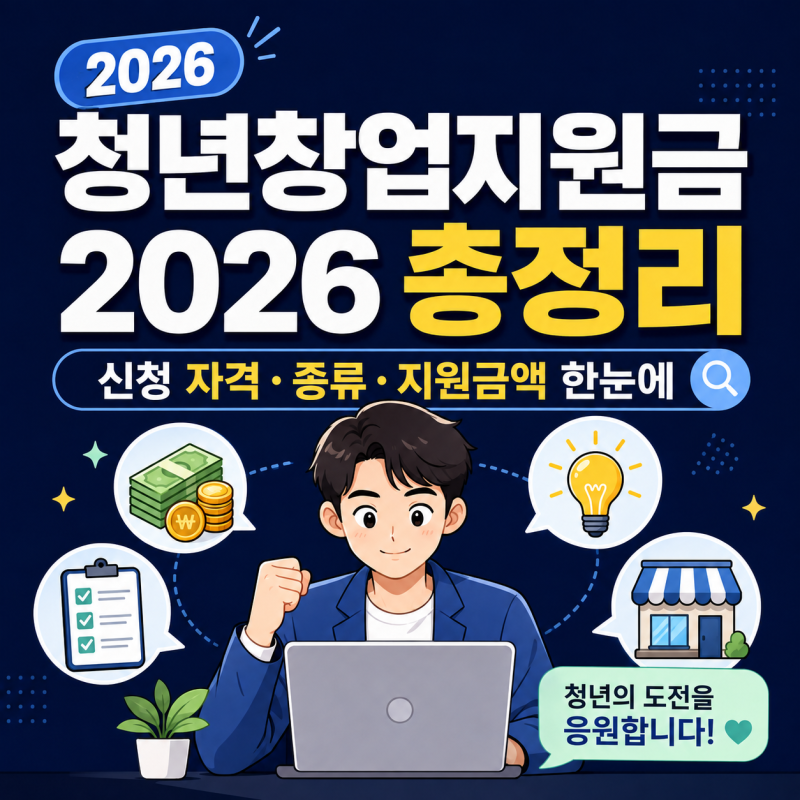 청년창업지원금 2026 신청 자격과 종류, 사업자등록 전후 지원금액 총정리
