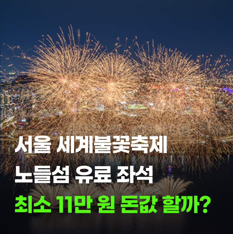 2026 여의도 불꽃축제 티켓 노들섬 유료좌석 시야 분석 비교