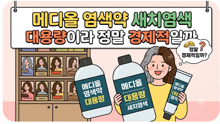 메디올 염색약 새치염색 대용량이라 정말 경제적일까