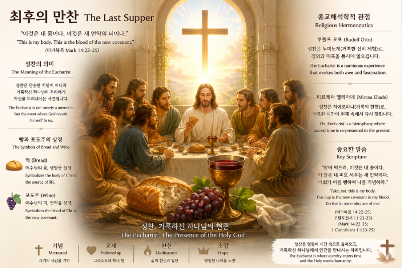 최후의 만찬(✝️The Last Supper) [종교해석학으로 읽는 성찬(Eucharist)] 《거룩:聖의 현현 》