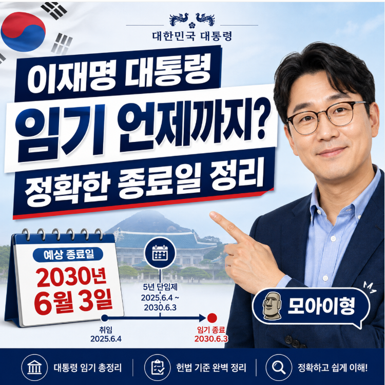 이재명 대통령 임기 언제까지? 정확한 종료일 정리