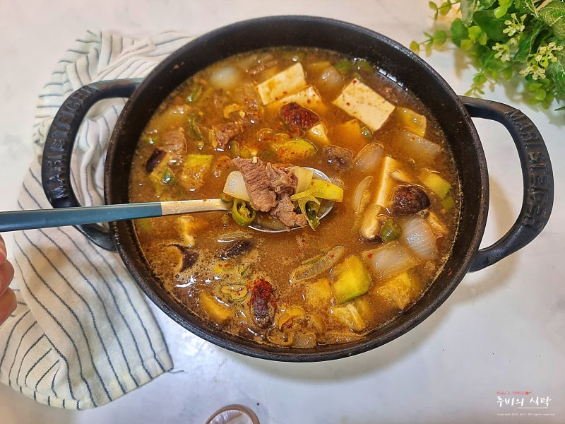 고깃집 된장찌개 레시피 소고기 된장찌개 맛있게 끓이는법
