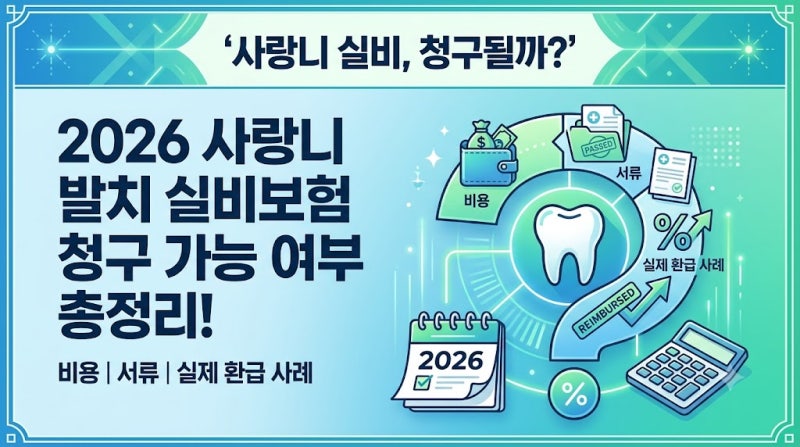 2026 사랑니 발치 실비보험 청구 가능 여부 총정리! 비용, 서류, 실제 환급 최신 사례까지