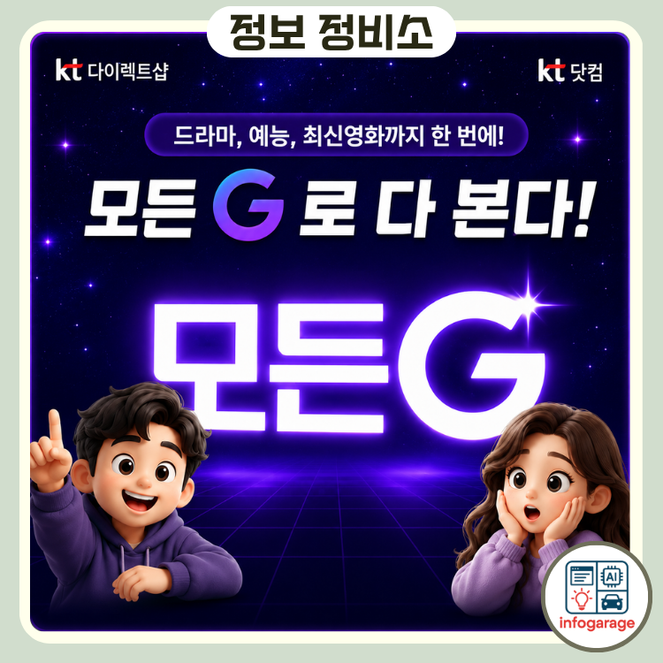 KT 지니 TV 모든G란? 실시간 채널·드라마·예능·영화를 한 번에 보는 TV 요금제