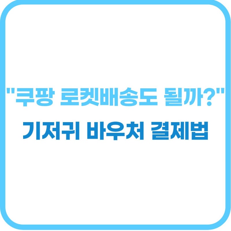 기저귀 바우처 쿠팡 결제 "로켓배송으로 바로 받을 수 있을까?" 2026 국민행복카드 적용 가능 ....