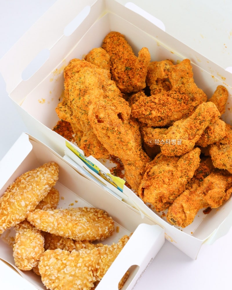 BHC 커링클 콤보 & 콰삭킹 순살 하프 내돈내산 극호호호 후기