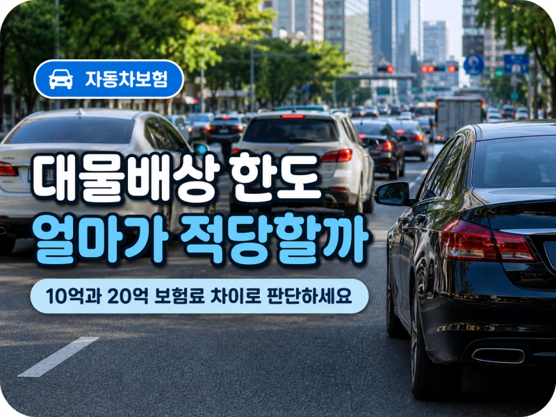 자동차보험 대물배상 한도는 얼마로 정해야 할까