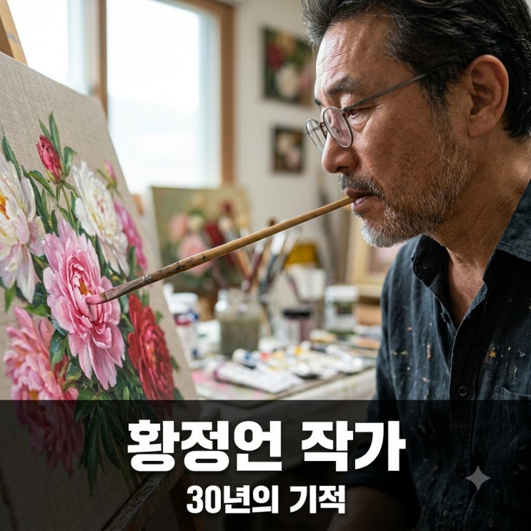 황정언 작가 <b>황신혜</b> 동생 구족화가 30년 기적의 개인전 근황