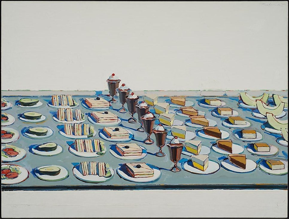 웨인 티보(Wayne Thiebaud)_ 삼각형을 크림파이로 (1920–2021)