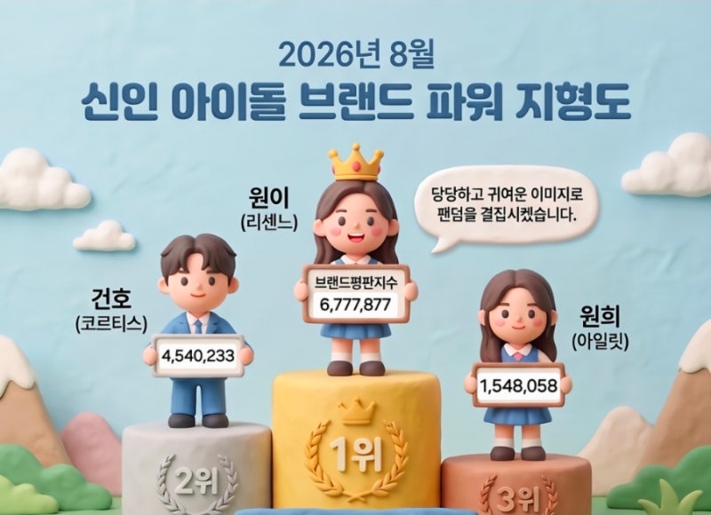 [2026년 8월] 신인 아이돌 브랜드평판 분석! 1위 리센느 원이부터 아일릿 원희까지, 대세 아이....