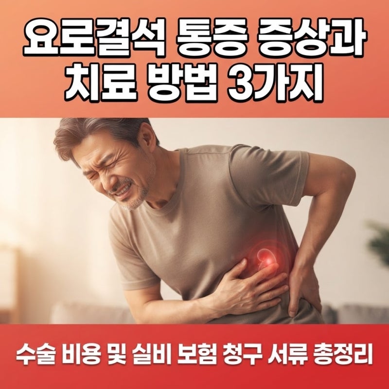 요로결석 통증 증상과 치료 방법 3가지, 수술 비용 및 실비 보험 청구 서류 총정리