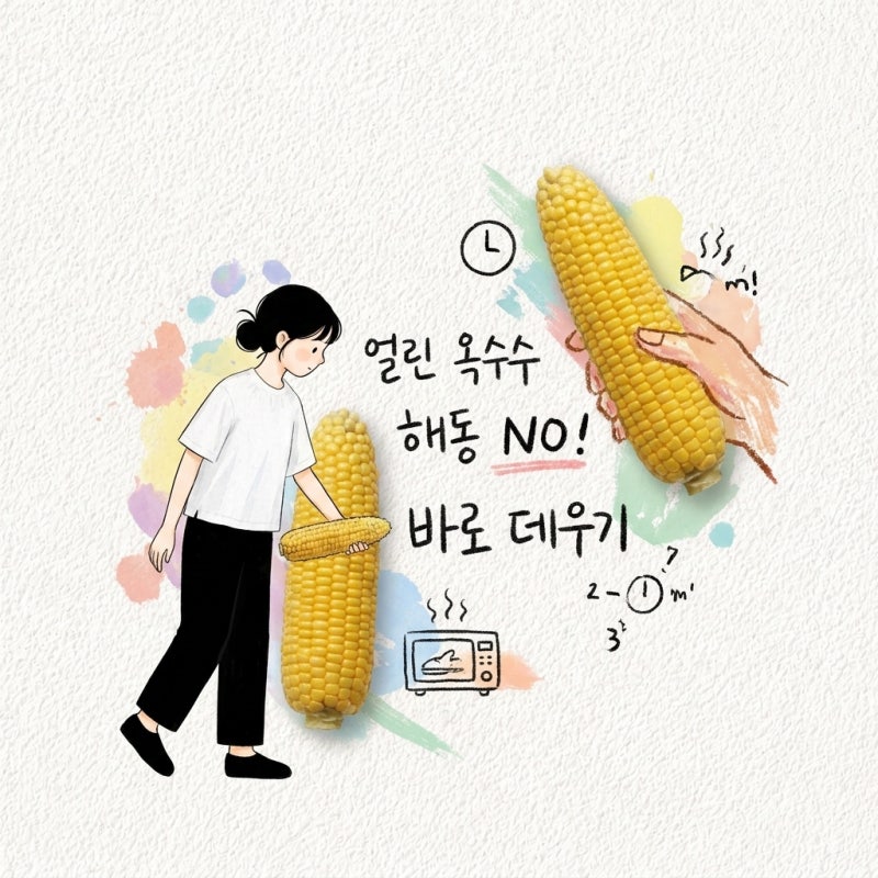 얼린 옥수수는 해동하지 않고 바로 데우는 게 나은 이유와 시간 정리