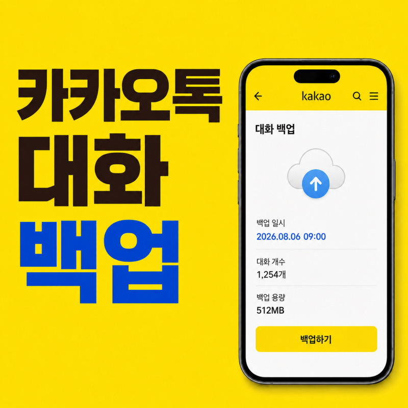 카카오톡 백업 방법, 대화내용 복원과 유료 톡클라우드 차이 정리