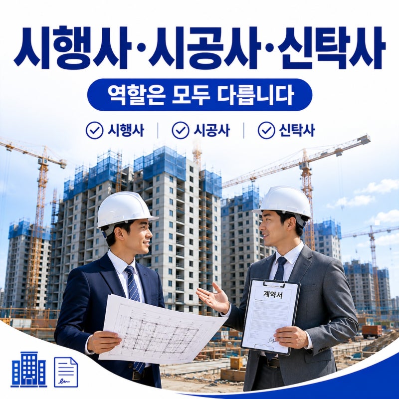 시행사·시공사·신탁사 뜻과 차이, 분양계약 전 이것부터 확인하세요