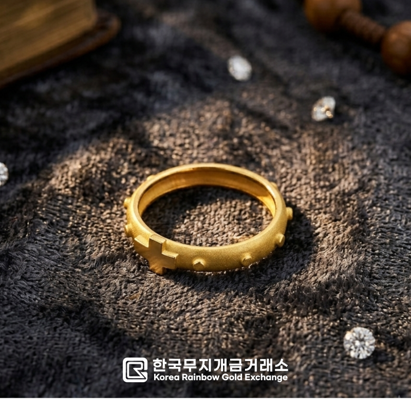 순금 1돈 묵주반지 추천, 신앙과 가치를 담은 고급스러운 24k 천주교 반지