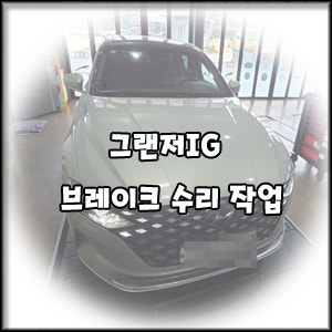 [그랜저 IG] 바퀴가 움직일 때마다 쇠 갈리는 소음이 나요. 브레이크 수리