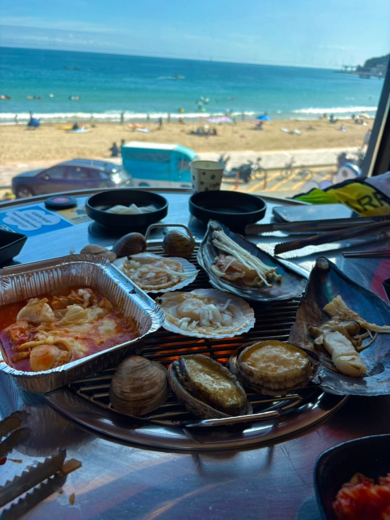 부산 송정 조개구이 맛집 조개홀릭｜송정해수욕장 오션뷰에서 조개구이 먹고 맥주 한잔