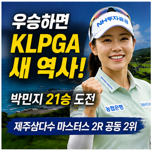 우승하면 KLPGA 새 역사! 박민지 제주삼다수 마스터스 2R 공동 2위｜통산 21승까지 단 1타 차